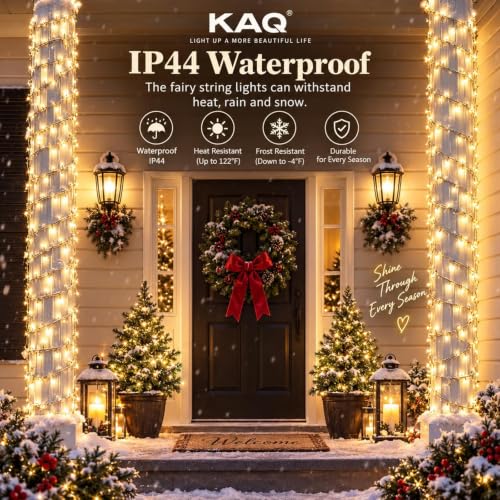 KAQ Connectable 240LED 88Ft String Lights, Christmas Lights Indoor Outdoor