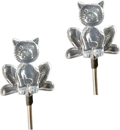 Starry Illuminate 2 PCS Solar Color Changing Style Garden Stake Light Pathway Stake Light (Cat)