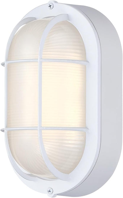 WISBEAM LED Bulkhead Light, Outdoor LED Wall Light for House, Dimmable, 6W Replace 60W, 450 Lumen 3000K Daylight White 80CRI, Waterproof, ETL Rated