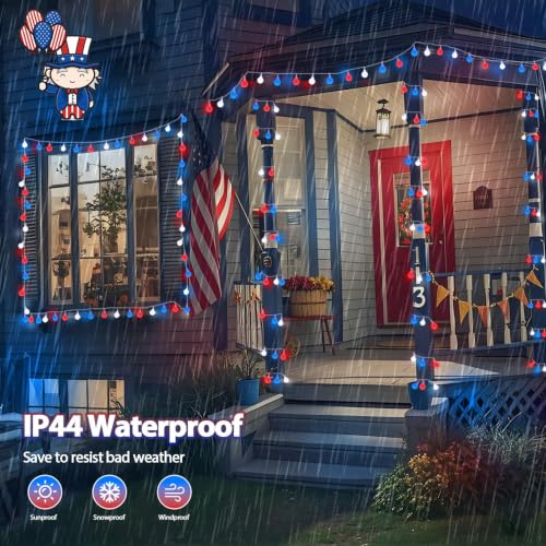 Connectable 43FT 100LED Globe String Lights Indoor, Christmas Lights