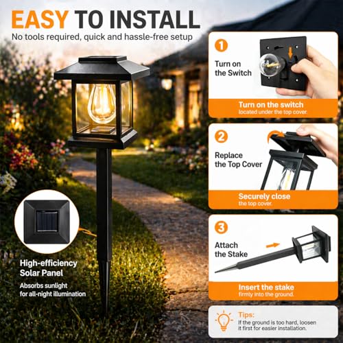 Solar Pathway Lights 14-Pack for Yard Walkways
