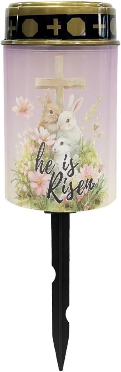 Cross Rabbit Solar Garden Lights Outdoor, Cross Solar Lights Outdoor Waterproof Solar Powered Lights for Outside Patio Yard Pathway