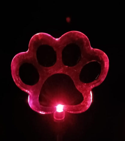 Starry Illuminate 3 PCS Solar Color Changing Dog Paw Puppy Paw Style Garden Stake Light