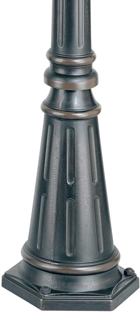 John Timberland Hepworth Traditional Outdoor Post Light Pole and Cap Base Classic Bronze Brown 76 3/4" Accessory | Lumora