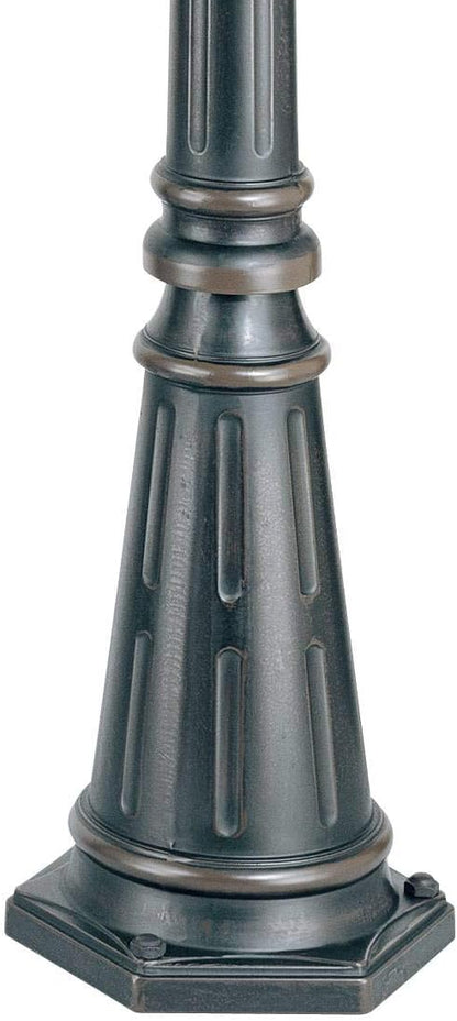 John Timberland Hepworth Traditional Outdoor Post Light Pole and Cap Base Classic Bronze Brown 76 3/4" Accessory for Exterior House Porch Patio Deck Yard Garden Driveway Home Lawn Walkway