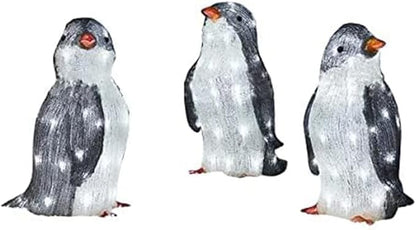 Solar Lights for Outdoor Garden, 3D Penguin Lamp Outdoor Lawn Decorative Landscape LED Lights for Garden Patio Yard Pathway Party Holiday, 3 Pack