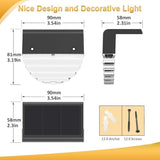 Ulalaza 2Pcs Solar Decking Lights RGB+ Changing Solar Step Lights Outdoor Waterproof Stair Lights for Fence, Deck | Lumora