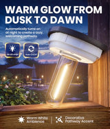 Outdoor Solar Lights, 12 Pack, Warm White, Geometric Shade, IP65
