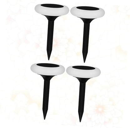 ARTIBETTER 4Pcs RGB Colorful Solar Ground Plug Lights Outdoor Solar Pathway Lamps for Garden Lawn Driveway Easy Installation Lighting Modes Decorative Landscape
