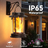Solar Lanterns Outdoor Waterproof, Flickering Flame Solar Powered