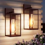 13'' Oil Rubbed Bronze Outdoor Light Fixtures Wall Mount, Large Front Porch Lights, Sensor Exterior Wall Sconce, Waterproof Lantern Lamp,Outside Coach Light for House,Garage,Yard