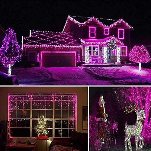 87.8FT 240 LED Linkable Purple Halloween Lights String Outdoor Plug In