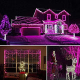 87.8FT 240 LED Linkable Purple Halloween Lights String Outdoor Plug In