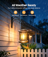 Solar Lantern Outdoor Lights with Wall Mount Kit, Upgraded Solar Lanterns