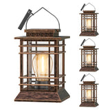 Solar Lanterns Outdoor Waterproof, Hanging Solar Lights for Outside 4 Pack
