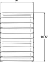 Bermuda - LED Outdoor Rubbed Bulkhead Wall Light - 11"H - Satin Finish - Ribbed Frosted Glass Shade | Lumora