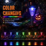 Solar Lights Outdoor Waterproof for Pathway, 8 Pack Color Changing