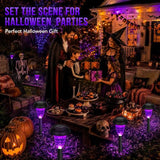 GIGALUMI Solar Halloween Lights Outdoor Waterproof Pathway Lights, 12 Pack
