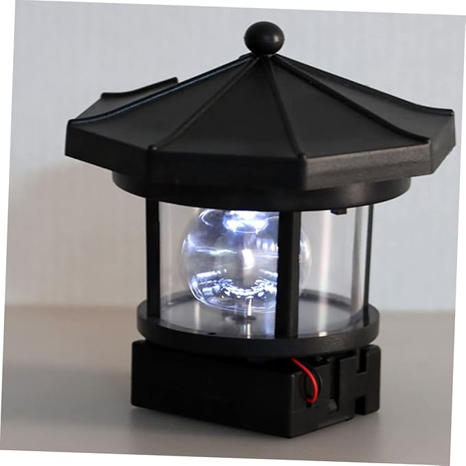Solar Lighthouse Rotating Lamp Led Solar Powered Outdoor Garden Light for Decorative Lighting