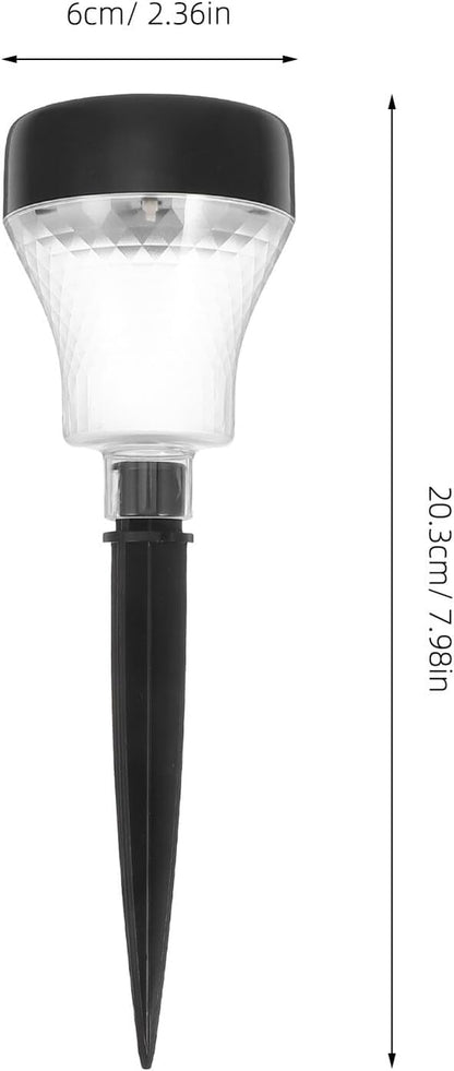 BESPORTBLE 2Pcs Waterproof LED Solar Lawn Lights with Stake Outdoor Solar Pathway Lights for Garden Walkway Patio Yard Decor