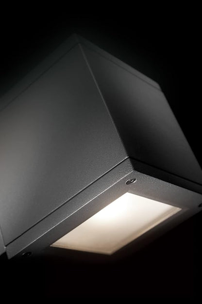 WAC Lighting WS-W2505-WT Rubix LED Outdoor Wall Light Fixture, Double Light, 3000K, White