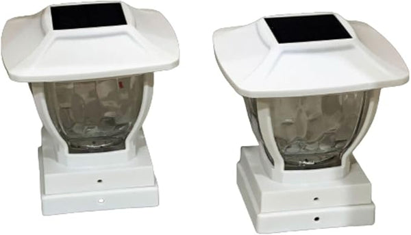 Maxsa 41981 Solar Wave Glass Post and Fence Cap Lights, Dusk-to-Dawn Solar-Powered Lighting, 3 - Outdoor Path Light | Lumora