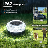VOLISUN Solar Ground Lights Outdoor,6 Pack Flat Solar Pathway Lights