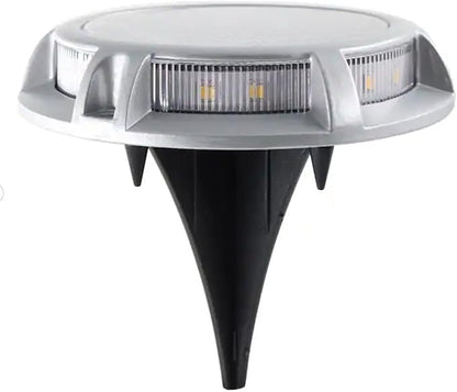 Solar Deck Lights, Stainless Steel, LED, Outdoor Pathway Lighting, 4 Pack, Waterproof, Driveway and Stair Step Illumination