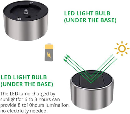 Solar Lights Outdoor Waterproof, Stainless Steel LED Landscape Lighting, Solar Garden Lights, Outdoor Valentines Day Decorations for Yard, Pathway, Walkway, Patio, Lawn - 12 Pack ( Cold White )