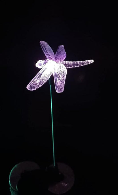 Starry Illuminate 1 PCS Solar Color Changing Style Garden Stake Light Pathway Stake Light (Dragonfly)