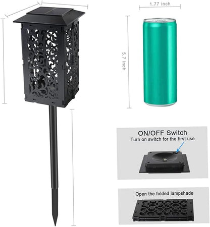Wakauto Solar Garden Light Outdoor LED Solar Pathway Lamp with Ground Plug Lawn Light for Patio Decor Weatherproof