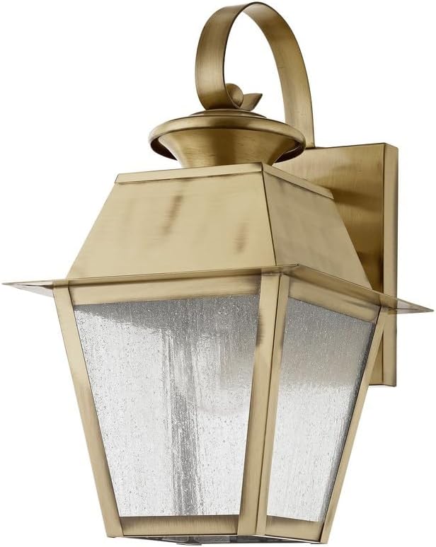 Livex Lighting 2162-61 Mansfield 1-Light Outdoor Wall Lantern, Charcoal
