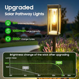 Tall Solar Pathway Lights Outdoor, Bright Solar Powered Lights 4 Pack