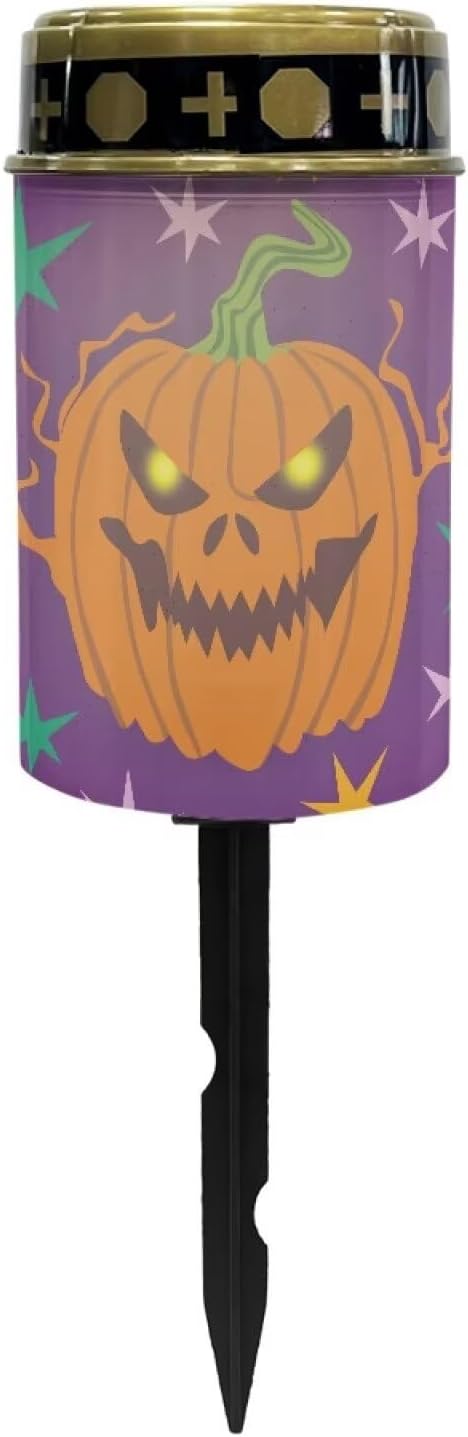Solar Garden Lights for Cemetery Halloween Pumpkin Solar Lights Outdoor Garden, Eternal Lights for Cemetery Grave Decorations