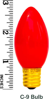 EST. LEE DISPLAY L D 1902 Indoor ＆ Outdoor String Light C9 Glass Christmas Steady Solid Replacement Bulbs E17 | Lumora