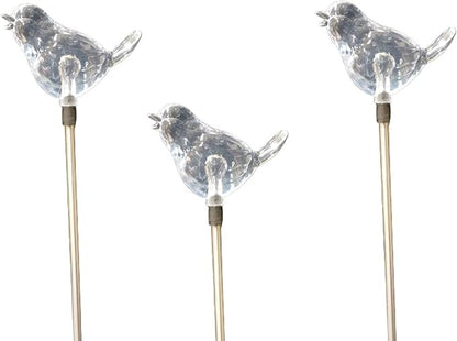 Starry Illuminate 3 PCS Solar Color Changing Style Garden Stake Light Pathway Stake Light (Bird)
