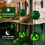 Halloween Pumpkin Decor, Solar Pumpkin Lights Outdoor Halloween Decorations