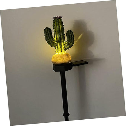 Solar Cactus Light Outdoor Decorative Lamp for Gardens Easy Installation for Pathways and Patios Emergency Use During Power Outages