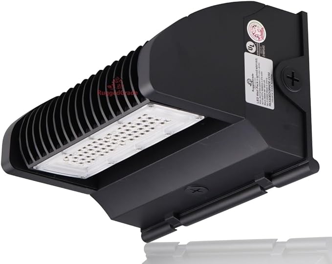 RuggedGrade 40W - Rotate IV Series LED Wall Pack - 5,800 Lumens - Color Selectable 3000K/4000K/5000K - Outdoor LED Wall Light - Black Housing - DLC 5.1 Premium