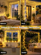 2PK 400LED 152FT Connectable Globe String Lights Indoor, Christmas Lights