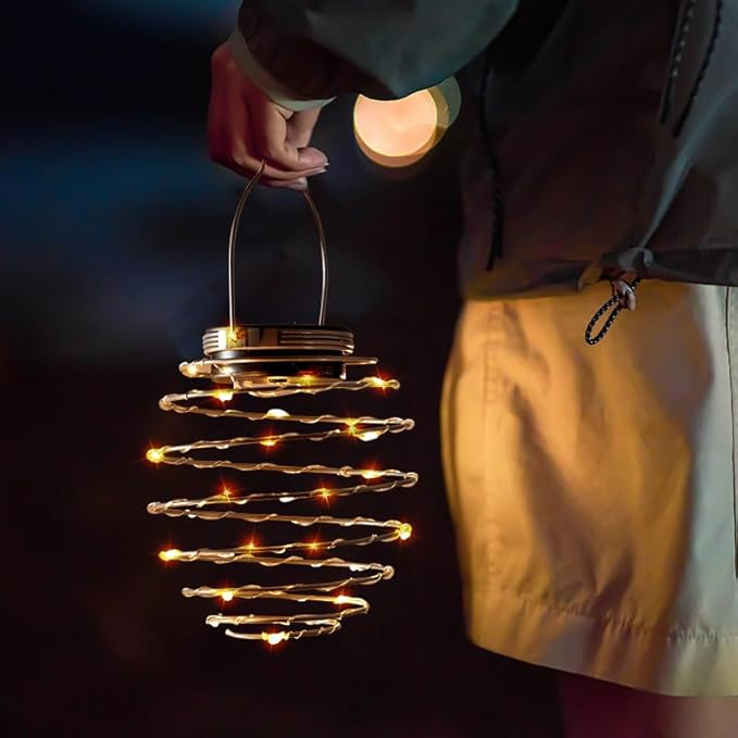 4 Pack Outdoor Solar Hanging Lantern Lights - Waterproof Solar Pineapple Light Outdoor for Garden,Yard Porch Lawn Backyard Landscape Pathway Patio Outside Gardening (Colored Light)