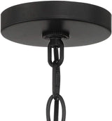 Possini Euro Design Arley Modern Outdoor Hanging Ceiling Light Fixture Black Geometric Frame 12 1/2" Seedy Glass | Lumora