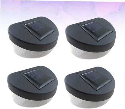 4pcs Solar Fence Lights Led Wall Lamp Outdoor Garden Light for Pathway Porch Garage Street