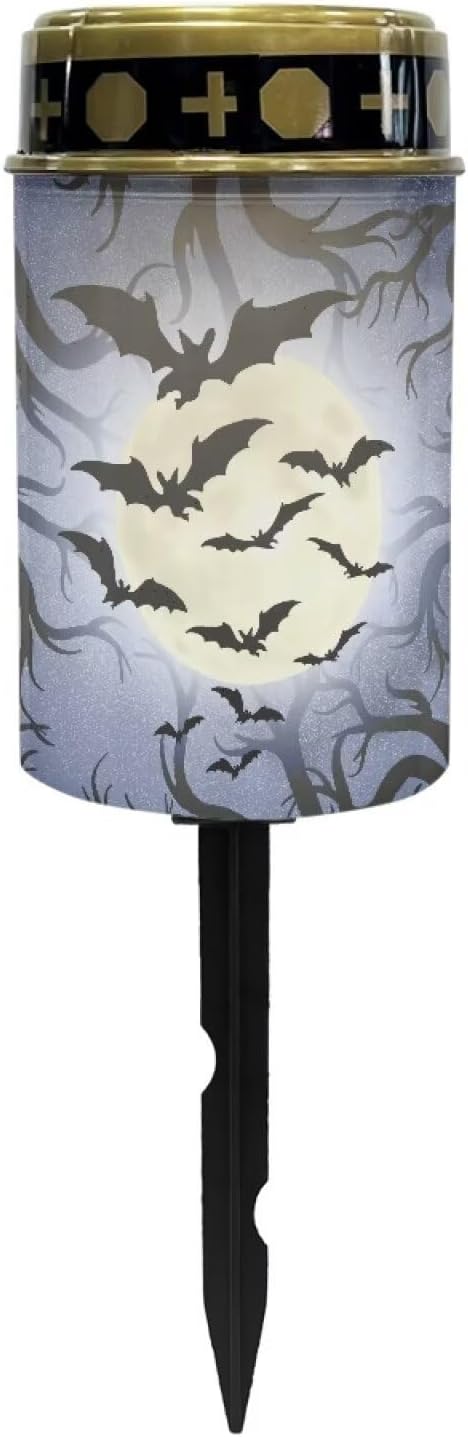 Bats Print Solar Lights Outdoor Waterproof Solar Garden Light Halloween Decoration for Outside Cemetery Grave Yard | Lumora
