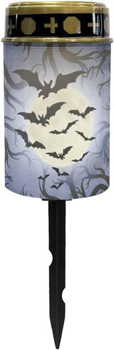 Bats Print Solar Lights Outdoor Waterproof Solar Garden Light Halloween Decoration for Outside Cemetery Grave Yard | Lumora