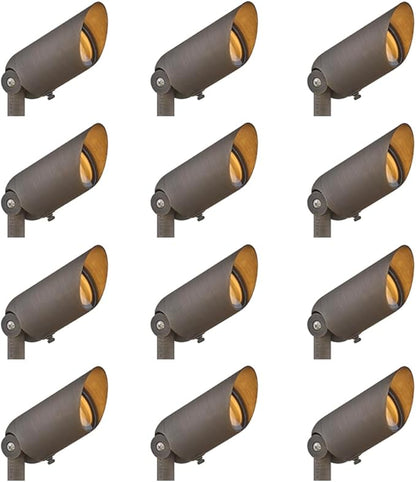 Hinkley Hardy Island 12V MR16 Accent Spot Light - Clear Glass Lens, Traditional Style, Set of 12 - Matte Bronze Finish