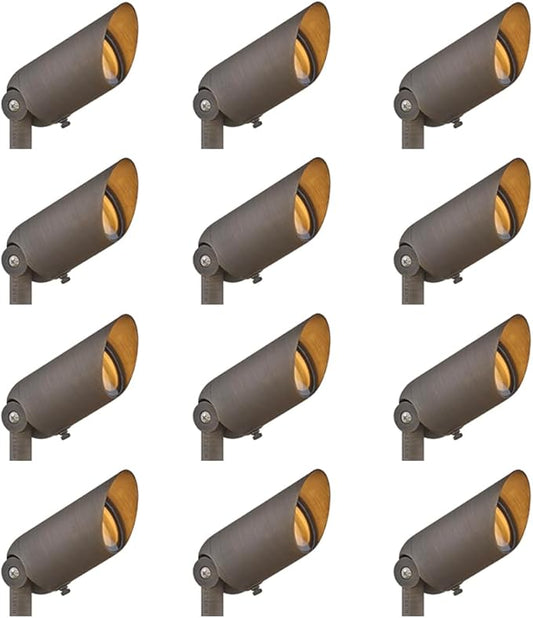 Hinkley Hardy Island 12V MR16 Accent Spot Light - Clear Glass Lens, Traditional Style, Set of 12 - Matte Bronze Finish