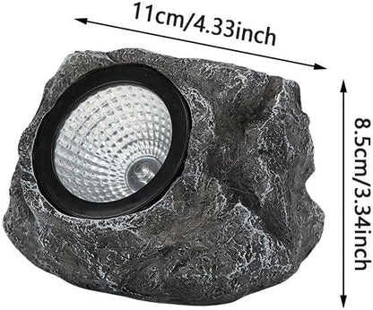 Solid Color Solar Rock Lights Outdoor Waterproof LED Garden Landscape Solar Lights Spot Light for Path (Style B)