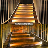 VOLISUN Solar Stair Lights 18 Pack, Solar Step Lights Outdoor Waterproof IP67, LED Outdoor Step Light,Outdoor Light Decor for Garden Stair, Deck, Front Step, Front Porch, and Patio（3000K）