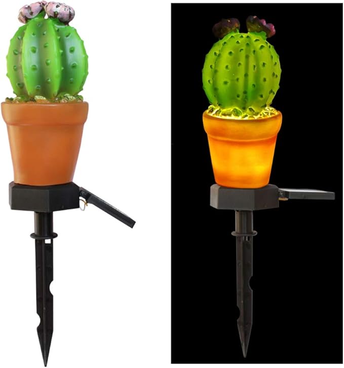 Mobestech Solar Garden Lights Creative Cactus Pineapple Lawn Lamp Outdoor Ground Lights for Garden Yard Pathway | Lumora